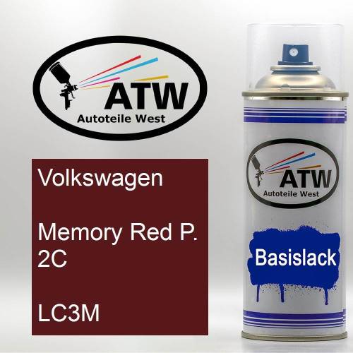 Volkswagen, Memory Red P. 2C, LC3M: 400ml Sprühdose, von ATW Autoteile West.